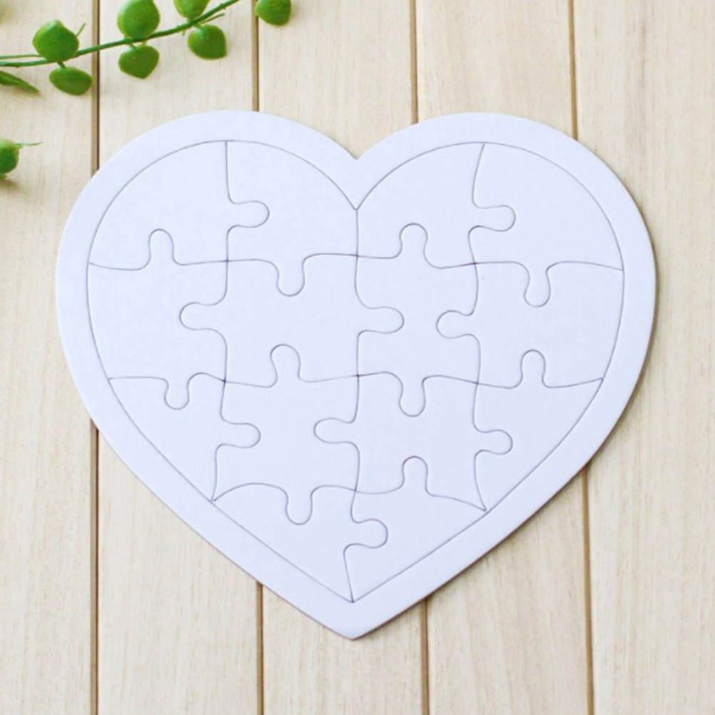 4Pcs Blank Jigsaw Puzzles Kids - Puzzle Blank White recension och pris
