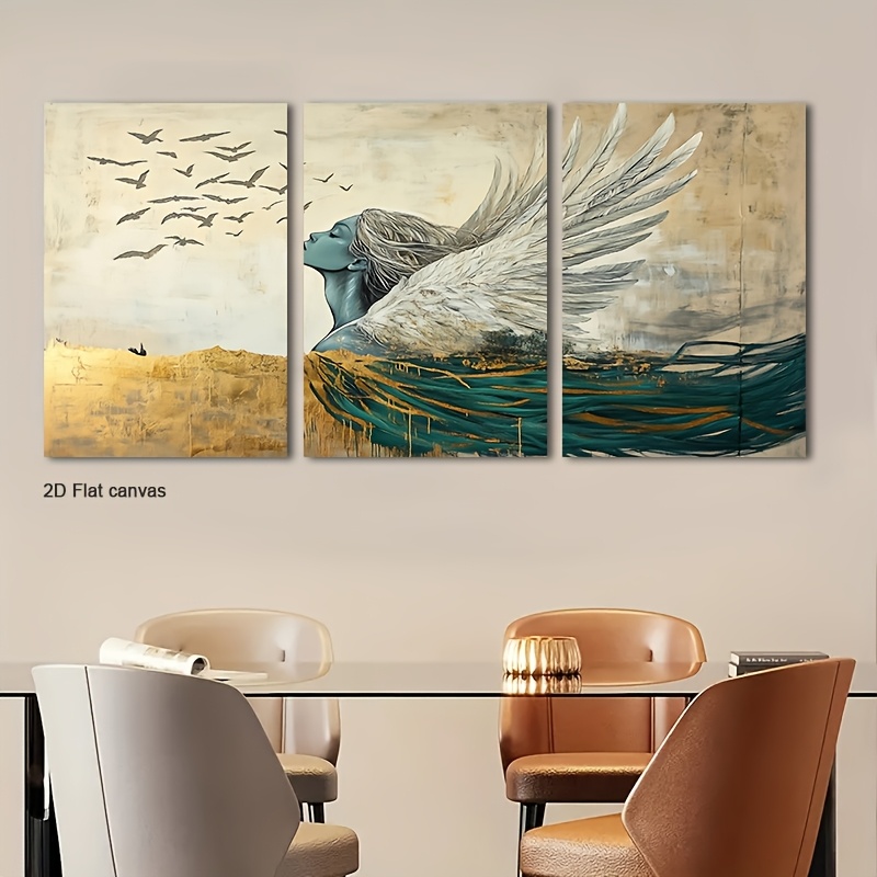 Frameless Canvas 3pcs Framed W - Canvas Wrap Ready recension och pris