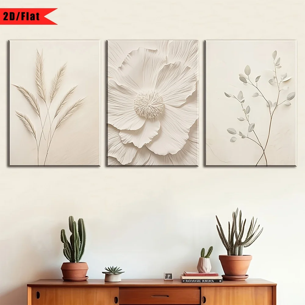 2D Flat, 3pcs, wrapped canvas, - Canvas Wrap Ready recension och pris